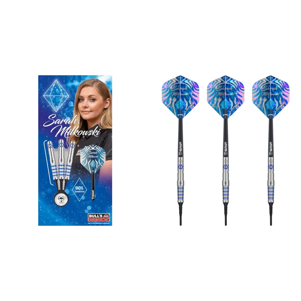 Bull's DE Sarah Milkowski G1 Softdart 90% (Lieferumfang: 3x Barrel, 3x Spitzen, 3x Flights, 3x Schäfte)