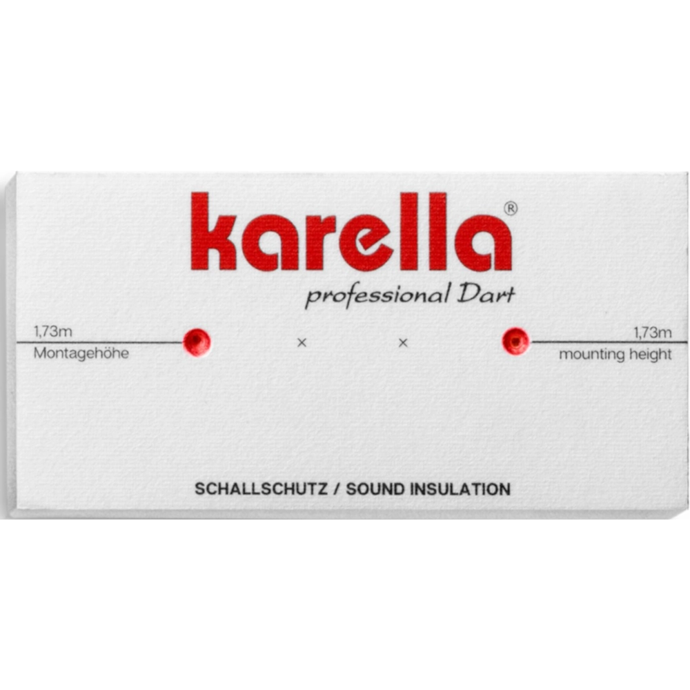 Karella Schallschutz 02-3 Karella Schallschutz für Steeldartboards mit integriertem Surround - Montagevorlage