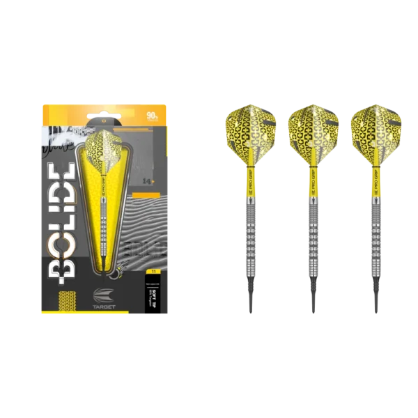 Target Bolide 11 Softdart 90% (Lieferumfang: 3x Barrel, 3x Spitzen, 3x Flights, 3x Schäfte)