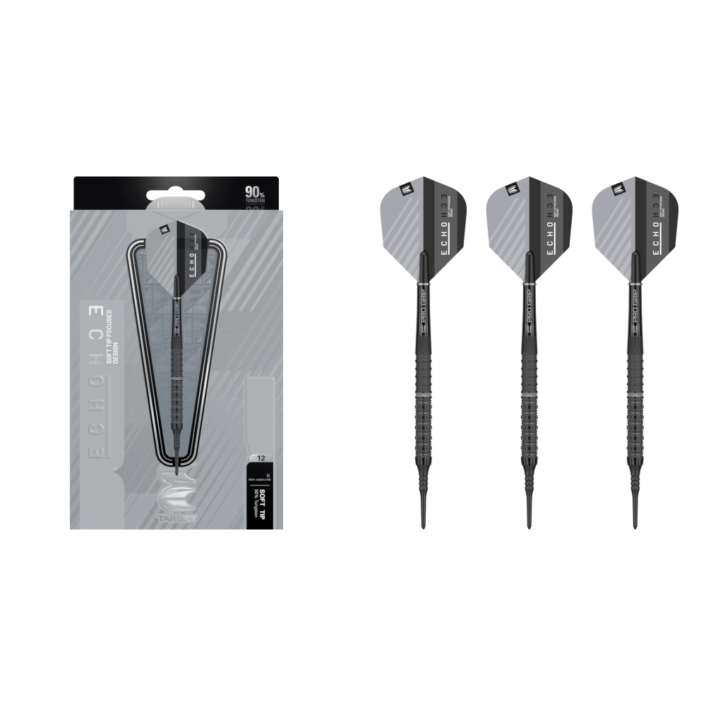 Target Echo 12 Softdart 90% (Lieferumfang: 3x Barrel, 3x Spitzen, 3x Flights, 3x Schäfte)