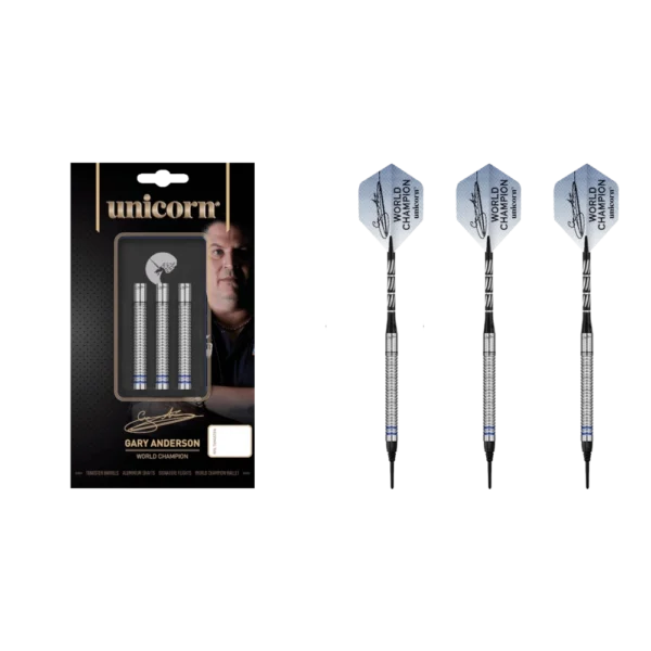 Unicorn Gary Anderson Phase 3 Softdart 90% (Lieferumfang: 3x Barrel, 3x Spitzen, 3x Flights, 3x Schäfte)