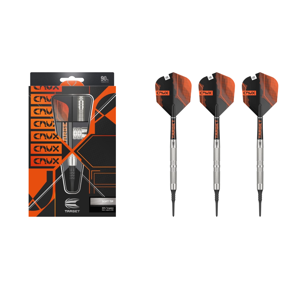 Target Crux 11 Softdart 90% (Lieferumfang: 3x Barrel, 3x Spitzen, 3x Flights, 3x Schäfte)