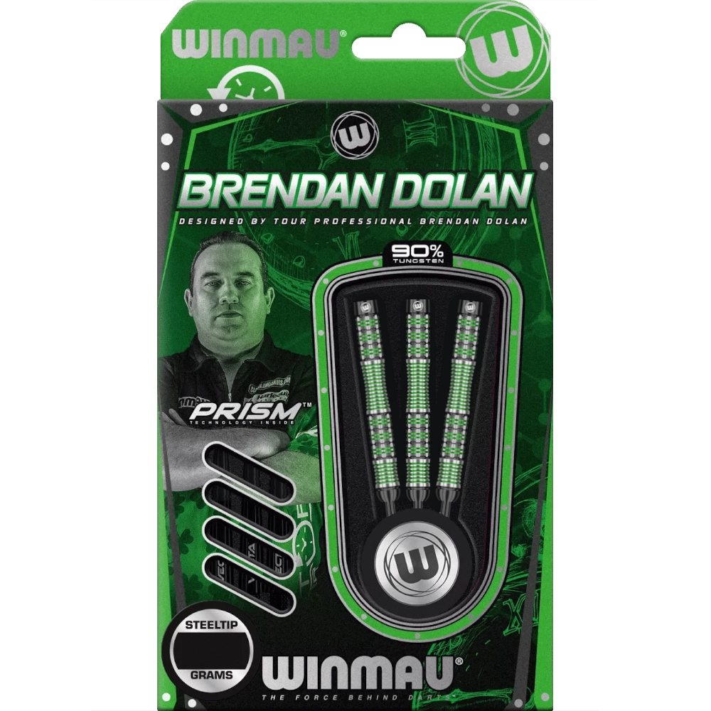 Winmau Brenden Dolan Steeldart 90% 02 Winmau Brendan Dolan Steeldart 90% - Verpackung