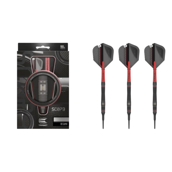 Target Scope 11 Softdart 90% (Lieferumfang: 3x Barrel, 3x Spitzen, 3x Flights, 3x Schäfte)